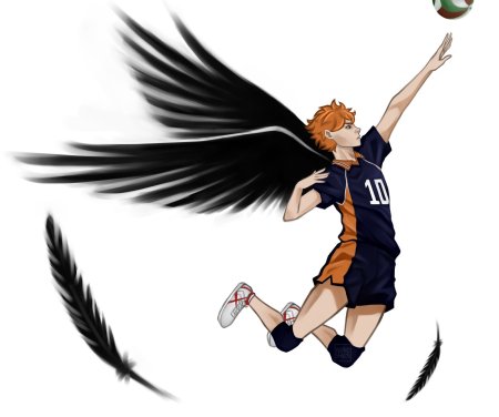 Хината шоё в прыжке