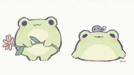 Лягушка рисунок милый