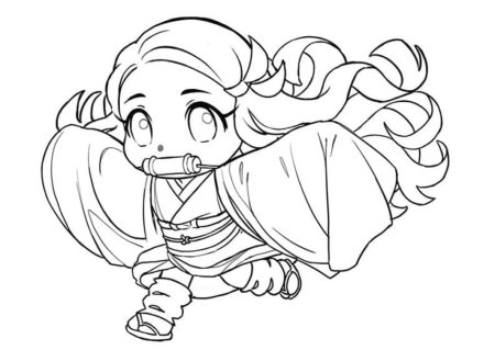 Раскраска Незуко аниме