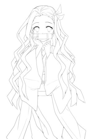 Раскраска Незуко аниме