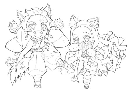 Раскраски клинок расекающий демон