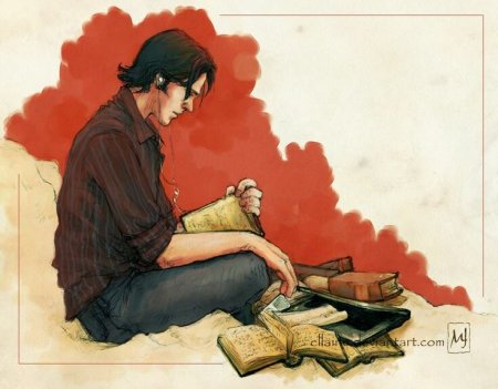 Парень с книгой арт