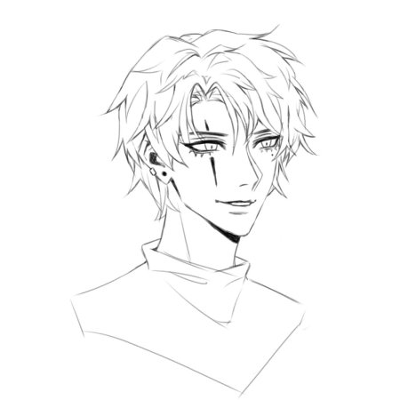Векторное изображение аниме для мальчиков