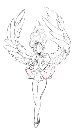 Позы для рисования с крыльями