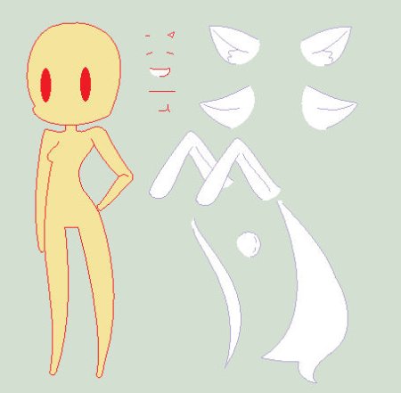 Манекены Чиби для рисования в Paint