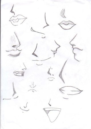 Нос аниме для срисовки