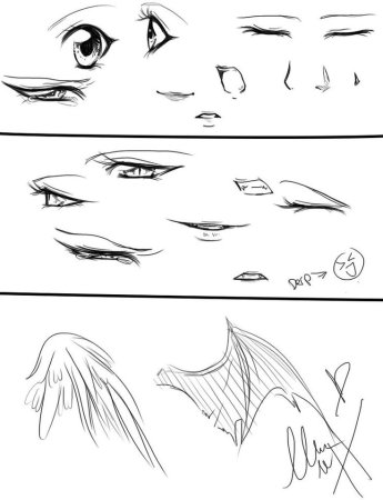 Нос для рисования аниме