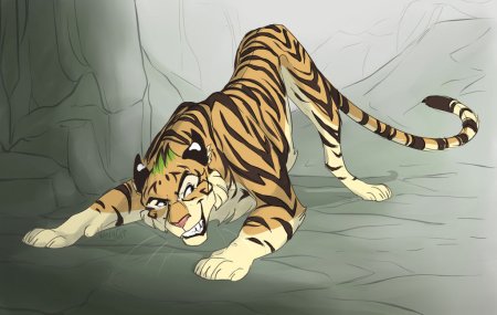 Тигр арт в полный рост