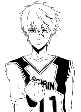 Баскетбол Куроко раскраска