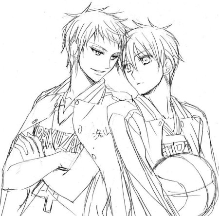 Раскраски аниме баскетбол Куроко