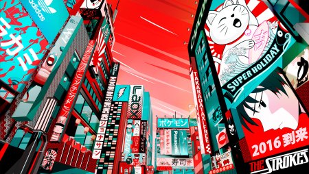 Неон Сити Япония Акихабара