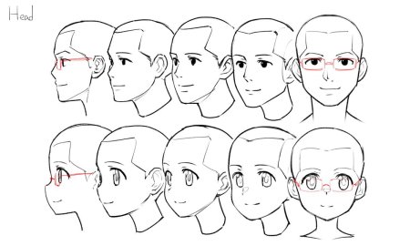 Голова сбоку референс