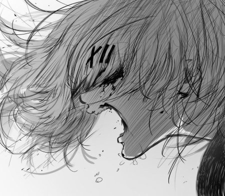 Скетчи аниме грустные