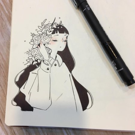 Скетчбук тушь