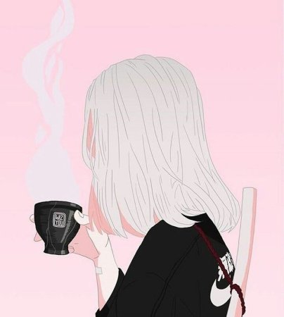 Аниме тянка курит
