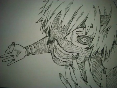 Аниме для срисовки Токийский гуль