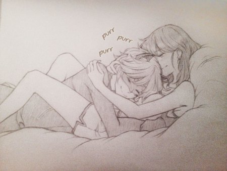 Рисунки влюбленных пар в постели