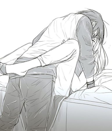 Аниме парочки в кровати