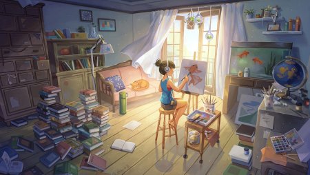 Аниме воспоминания о Марни комната