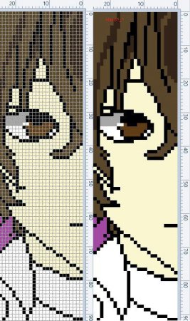 Рисунки по клеткам аниме