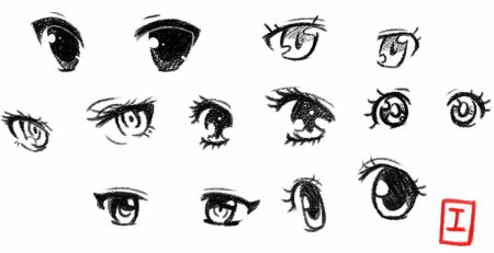 Аниме глаза карандашом для начинающих поэтапно