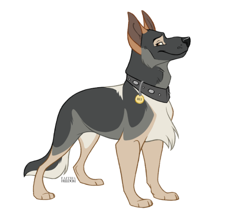 Восточно европейская овчарка мультяшная