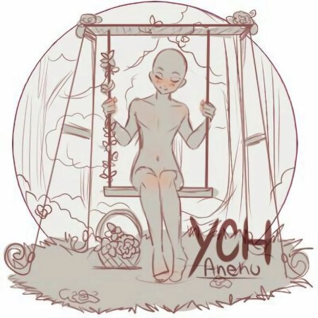 Позы для рисования на качелях