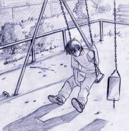 Позы для рисования на качелях