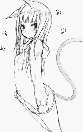 Раскраски аниме девушек с ушками