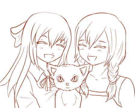 Раскраски аниме подружки