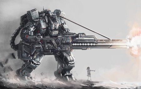 Робот мех Sci-Fi Art