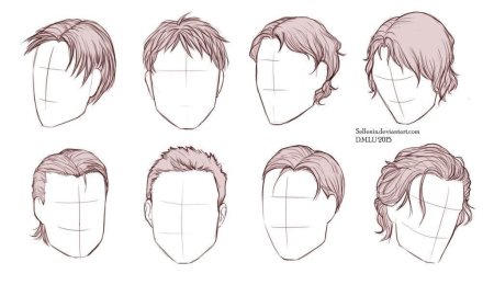 Аниме волосы парня карандашом