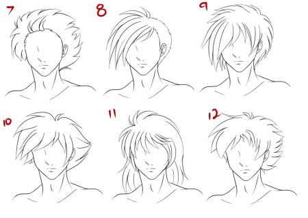 Хвост аниме референс причёска