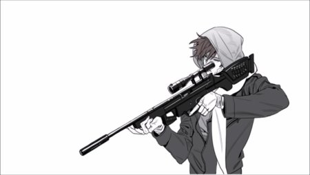 Парень с винтовкой арт