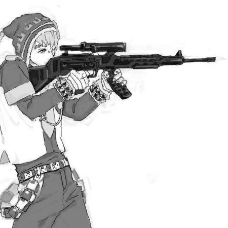 Аниме парень с автоматом