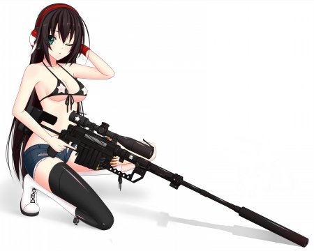 Снайперская винтовка аниме