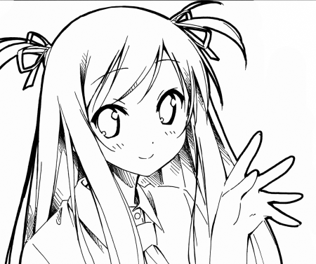 Раскраска аниме Хэллоуин ведьмочки