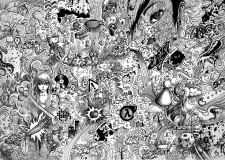 Психоделика черно белая