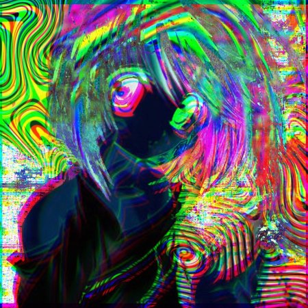 Аниме глитч психоделика