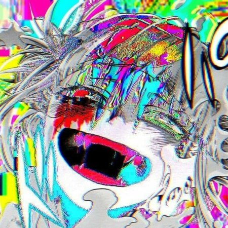 Glitchcore aesthetic anime