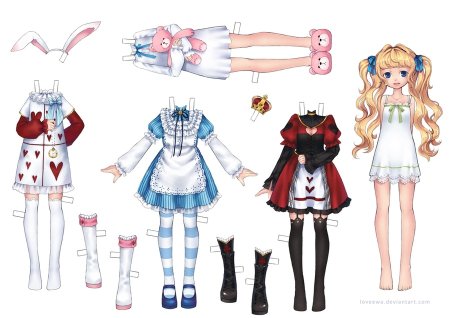 Бумажные куклы гача лайф