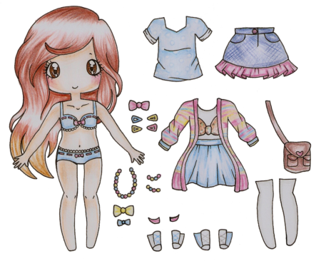 Маленькие бумажные куколки