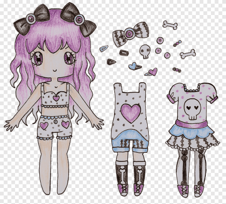 Бумажные куклы для срисовки