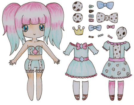 Бумажные куклы для срисовки