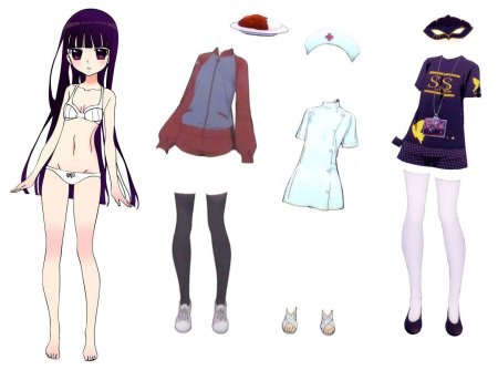 Бумажные куклы аниме