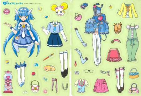 Бумажные куклы аниме глиттер Форс