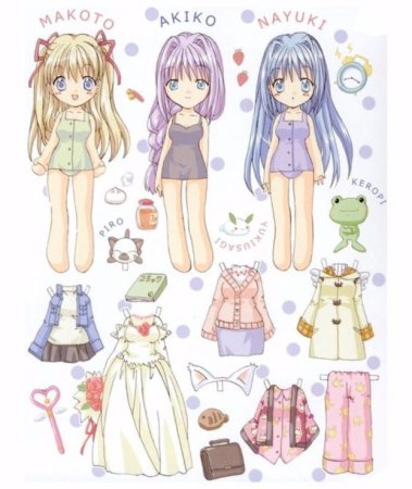 Аниме куклы с одеждой