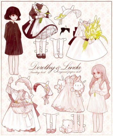 Бумажные куклы аниме