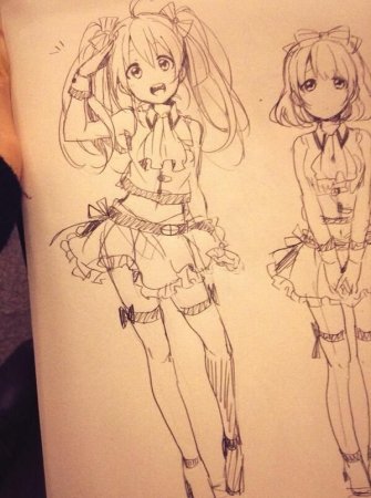 Эскизы для кукол аниме