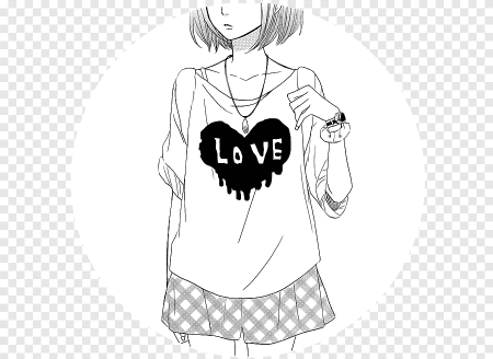 Чб рисунки аниме